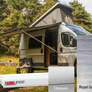 Markýza střešní kazetová Fiamma F80s 3,7 m (titanové pouzdro, královská šedá, výsuv 2,5 m) 306106 Markýza střešní kazetová Fiamma F80s 3,7 m (titanové pouzdro, královská šedá, výsuv 2,5 m) 306106