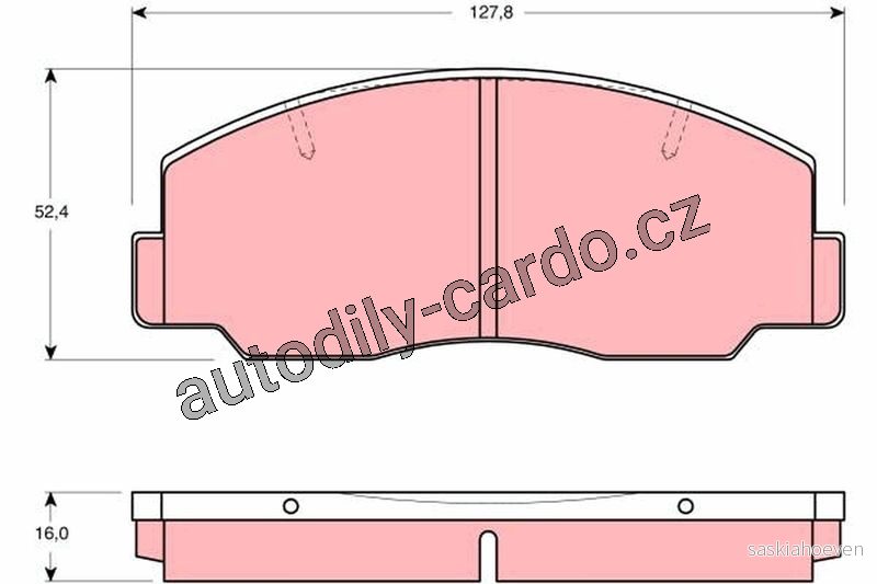 Sada brzdových destiček TRW GDB1096 - TOYOTA
