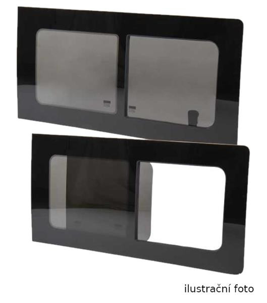 Boční posuvné okno CARBEST pro VW T5/T6 (2004- ) dvojitý rozvor, zadní levé, 1257x570mm, tonované 304118