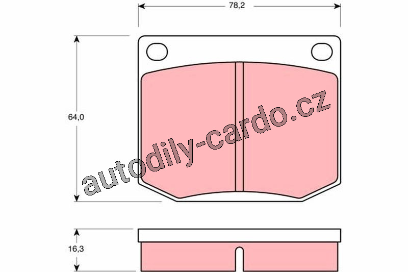 Sada brzdových destiček TRW GDB637 - SAAB