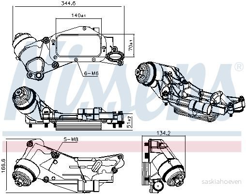 Chladič motorového oleje NISSENS 90930