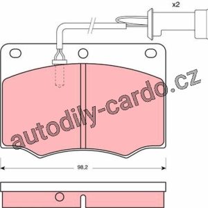 Sada brzdových destiček TRW GDB691 – FORD GRANADA Sada brzdových destiček TRW GDB691 – FORD GRANADA