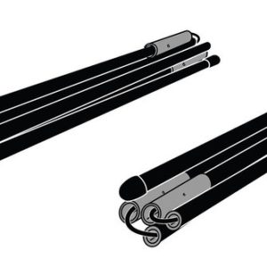 Napínáky bočních stěn THULE QuickFit a EasyLink sada 2 kusy pružné tyče pro stabilizaci předstanu pro karavany a obytné vozy 313742