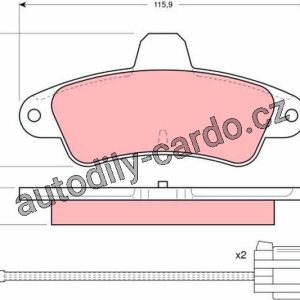Sada brzdových destiček TRW GDB1112 – FORD MONDEO Sada brzdových destiček TRW GDB1112 – FORD MONDEO