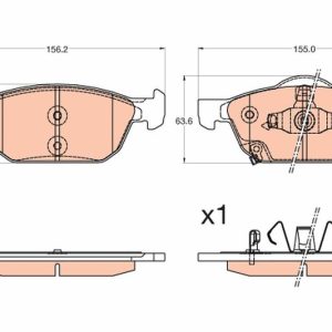 Sada brzdových destiček TRW GDB3600 – HONDA CIVIC Sada brzdových destiček TRW GDB3600 – HONDA CIVIC