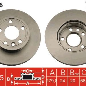 TR DF1596 Brzdový kotouč TRW – lakovaný TR DF1596 Brzdový kotouč TRW – lakovaný