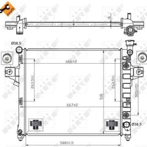 Chladič, chlazení motoru NRF 53031 Chladič, chlazení motoru NRF 53031