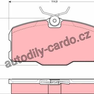 Sada brzdových destiček TRW GDB418 – MERCEDES C126 500SEC 81- Sada brzdových destiček TRW GDB418 – MERCEDES C126 500SEC 81-