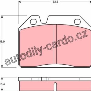 Sada brzdových destiček TRW GDB119 – PEUGEOT 304 Sada brzdových destiček TRW GDB119 – PEUGEOT 304