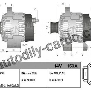 Alternátor DENSO (DE DAN931) Alternátor DENSO (DE DAN931)