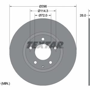 Brzdový kotouč TEXTAR 92148100 Brzdový kotouč TEXTAR 92148100