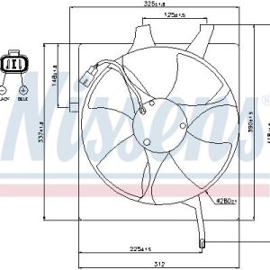 Ventilátor chladiče klimatizace NISSENS 85047