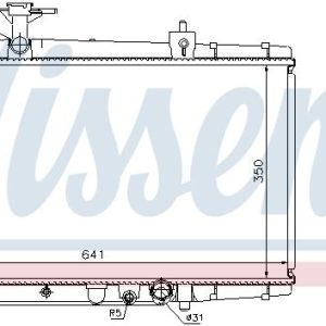 Chladič motoru NISSENS 64645A Chladič motoru NISSENS 64645A