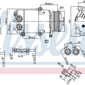 Kompresor klimatizace NISSENS 890216