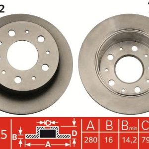 TR DF4752 Brzdový kotouč TRW – lakovaný TR DF4752 Brzdový kotouč TRW – lakovaný