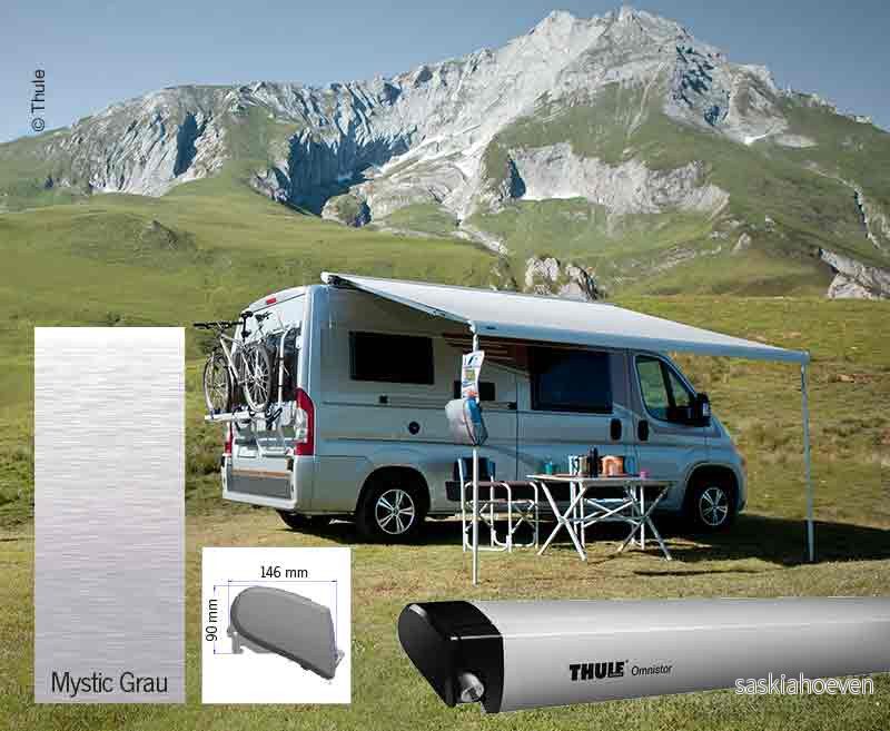 Střešní markýzový set Thule Omnistor 6300 4,00 m pro Fiat Ducato H2 (stříbrná, černé krytky) 313419