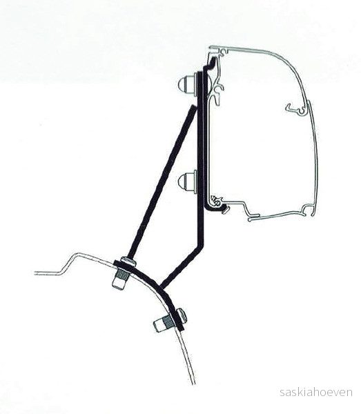 Adaptér pro markýzu Thule Omnistor 4200 na Ford Transit / Tourneo Custom (od roku 2023), LHD, sada 2 ks 316338