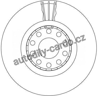 Brzdový kotouč TRW DF4125S - AUDI A8