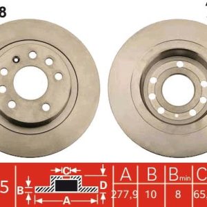 TR DF4938 Brzdový kotouč TRW – lakovaný TR DF4938 Brzdový kotouč TRW – lakovaný