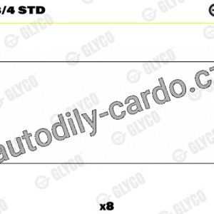 Ojniční ložisko GLYCO 01-4138/4 STD – sada
