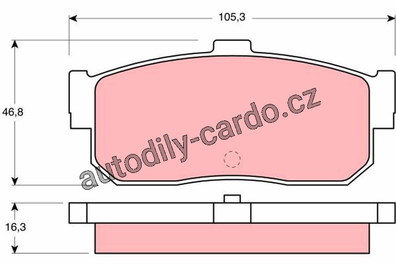 Sada brzdových destiček TRW GDB1172 - NISSAN PRIMERA