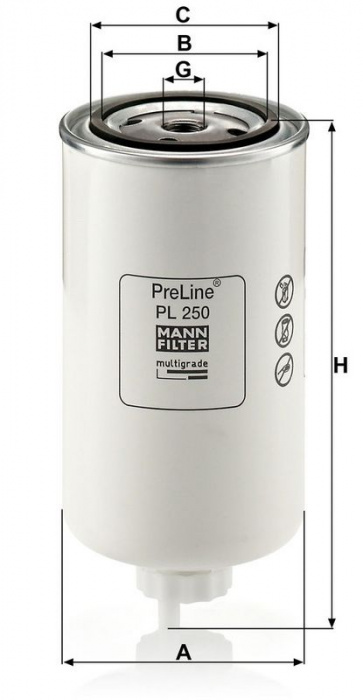 Palivový filtr MANN MF PL250