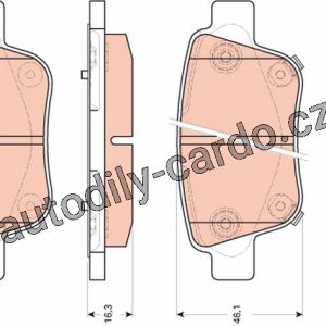 Sada brzdových destiček TRW GDB3456 – TOYOTA PREVIA 05- Sada brzdových destiček TRW GDB3456 – TOYOTA PREVIA 05-