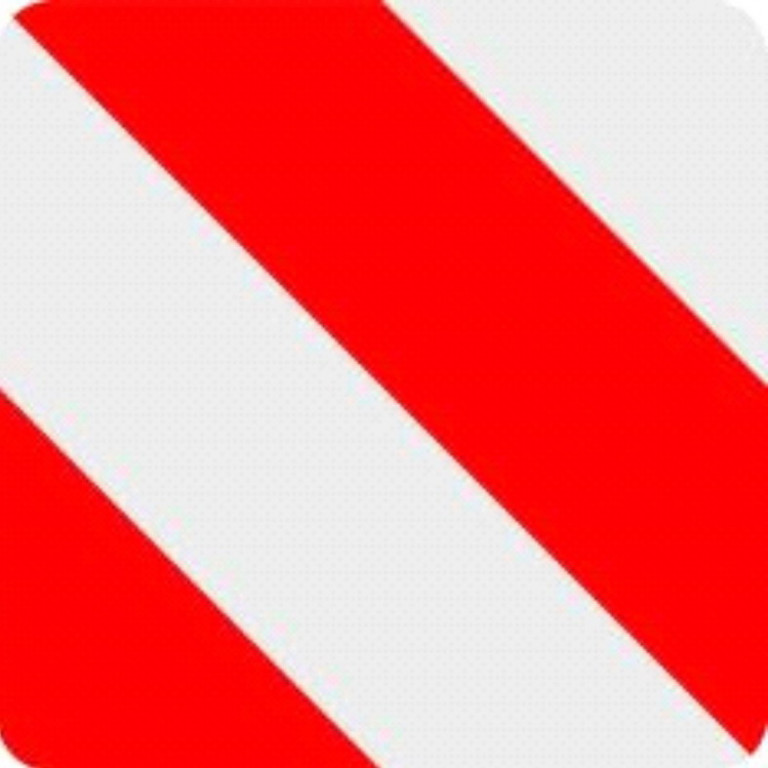 Samolepka reflexní červeno bílá výstražná parkovací, (285×285 mm), reflexní třída 3 704387 Samolepka reflexní červeno bílá výstražná parkovací, (285×285 mm), reflexní třída 3 704387