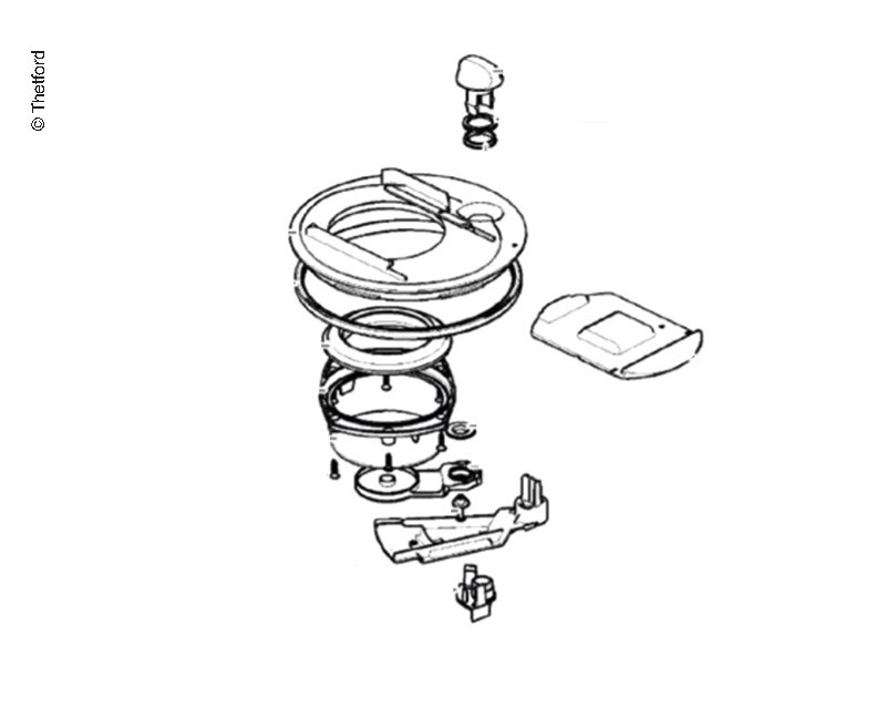 Mechanismus kompletní pro odpadní kazetu Thetford C250 náhradní pro vestavné WC 315441