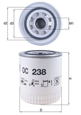 MH OC238 Olejový filtr KNECHT