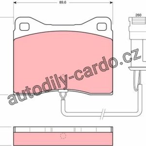 Sada brzdových destiček TRW GDB802 – FORD PANTHER Sada brzdových destiček TRW GDB802 – FORD PANTHER