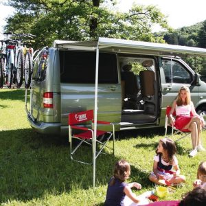 Markýza kazetová Fiamma F45S 2,6 m pro VW T5/T6 Multivan KR (pouzdro Titan, plátno Královská šedá, výsuv 2,0 m) 306119