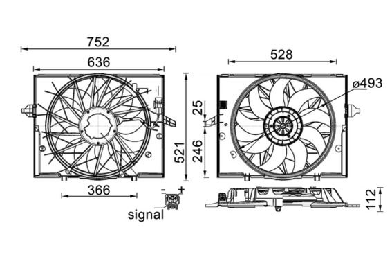 MH CFF 336 000S ventilátor MAHLE