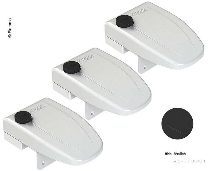 Bezpečnostní přídavné zámky Fiamma Safe Door Frame (sada 3 ks, černá) 302392