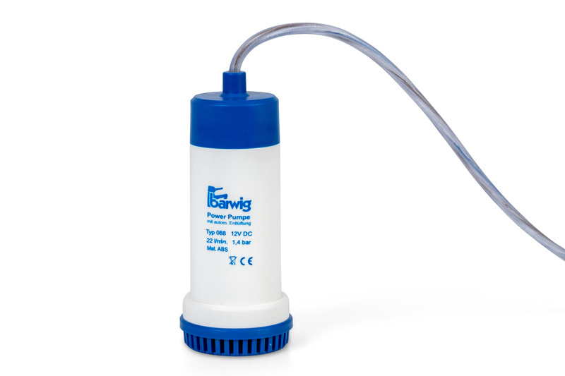 Čerpadlo ponorné 12 V POWER 22 l/min 1,4 bar pro pitnou vodu hadicová přípojka 10 mm pro karavany a obytné vozy 317353