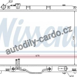 Chladič motoru NISSENS 66634 Chladič motoru NISSENS 66634