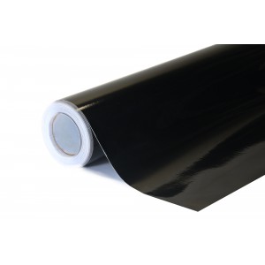 Lesklá černá polepová fólie 152x700cm - interiér/exteriér GF01-070