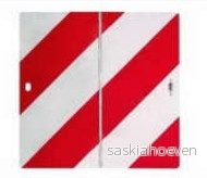 Tabule reflexní červeno bílá pro nadměrný náklad (423x423x1 mm), sklápěcí, levá, reflexní třída 2 704399 Tabule reflexní červeno bílá pro nadměrný náklad (423x423x1 mm), sklápěcí, levá, reflexní třída 2 704399