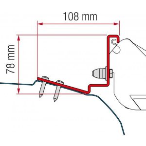 Adaptér na uchycení markýzy Fiamma F35pro delky 220 cm a 250 cm na stěnu Dreamer Cap Coast L1/H1 (2018-)/Cap Land/Cap Life L2/H1 (2019-) 305999 Adaptér na uchycení markýzy Fiamma F35pro delky 220 cm a 250 cm na stěnu Dreamer Cap Coast L1/H1 (2018-)/Cap Land/Cap Life L2/H1 (2019-) 305999