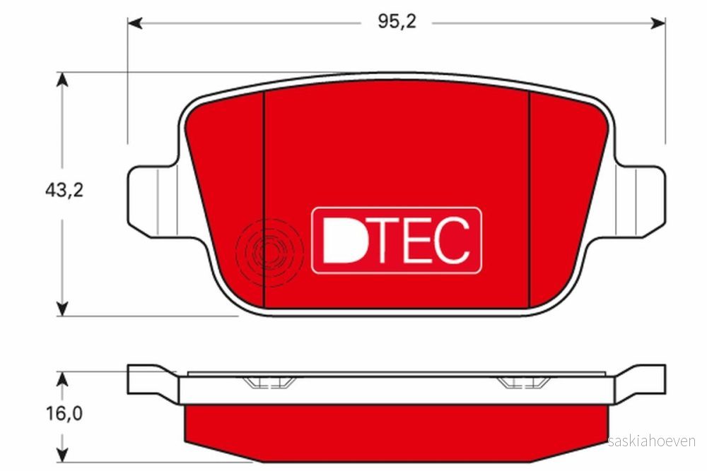 TR GDB1732DTE Sada brzdových destiček TRW DTEC