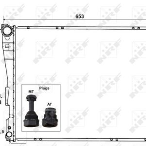 Chladič, chlazení motoru NRF 51582 Chladič, chlazení motoru NRF 51582
