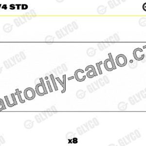 Ojniční ložisko GLYCO 71-4151/4 STD – sada