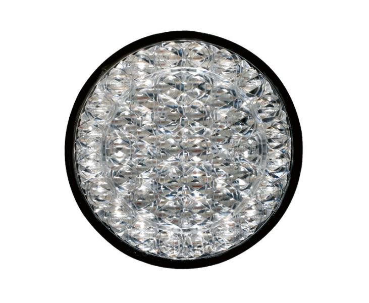 Svítilna JOKON zadní sdružená LED směrová a koncová 12 V čiré sklo průměr 95 mm s kabelem 500 mm pro karavany a obytné vozy 303000