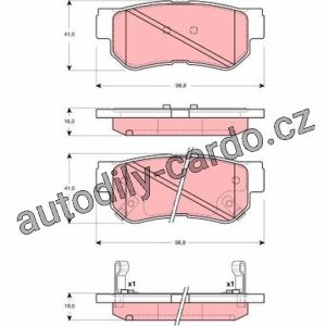 Sada brzdových destiček TRW GDB3282 – HYUNDAI SONATA Sada brzdových destiček TRW GDB3282 – HYUNDAI SONATA