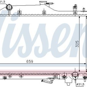 Chladič motoru NISSENS 64642A Chladič motoru NISSENS 64642A