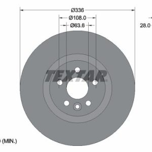 Brzdový kotouč TEXTAR 92168203