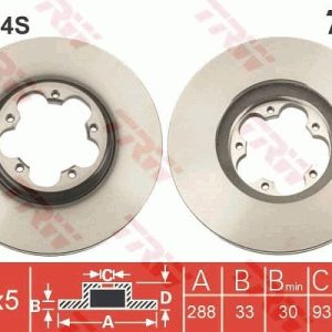 TR DF6514S Brzdový kotouč TRW – lakovaný TR DF6514S Brzdový kotouč TRW – lakovaný
