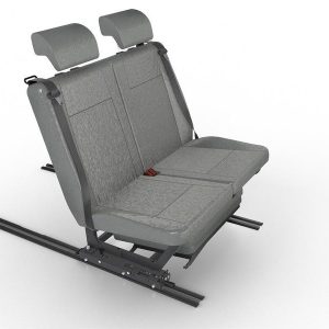 Sedadlo rozkládací dvojsedák S2 (Anthrazit), posuvné do kolejnic, pro Mercedes a PSA 307615 Sedadlo rozkládací dvojsedák S2 (Anthrazit), posuvné do kolejnic, pro Mercedes a PSA 307615