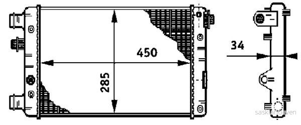 MH CR 632 000S chladič vody MAHLE