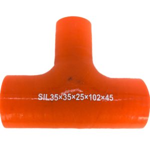 Hadice silikonová spojka T, průměr 35x35x25 mm, délka 102×45 mm, oranžová 731967